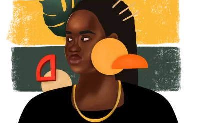 Illustration: Neema Iyer for Pollicy image linking to Amplified Abuse: Report on Online Violence Against Women in the 2021 Uganda General Election