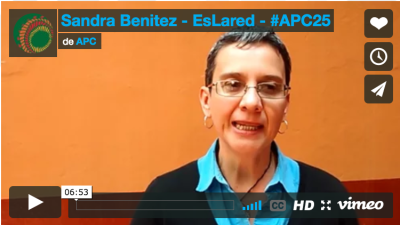 image linking to Sandra Benitez de EsLaRed: "APC es una vitrina para que se conozcan nuestros proyectos"