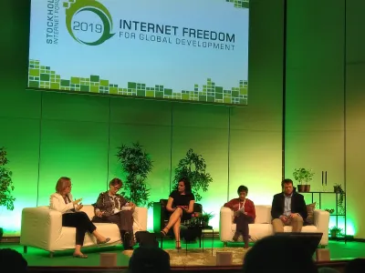 Chat Garcia Ramilo, second from right, speaking at the SIF 2019 opening plenary. Photo: Koliwe Majama image linking to APC at the SIF: Tackling the many forms of “denial of service” to keep the internet free, open and secure