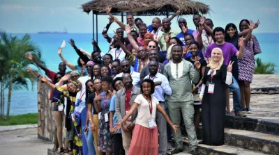 AfriSIG 2018 group photo image linking to Fostering discussion, learning and participation: The APC community’s work in 2018 to support civil society’s role in internet governance