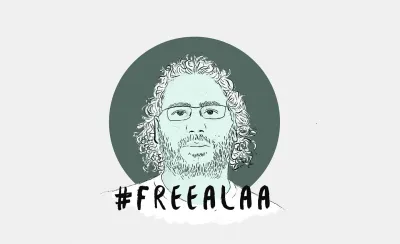 image linking to #FreeAlaa: Freedom for our courageous friend and human rights defender, Alaa Abdel Fattah