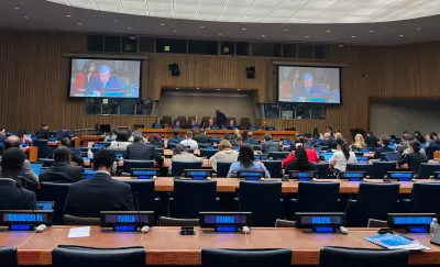 Image: ITU Liason with the UN in New York (https://twitter.com/ITUatUNHQ/status/1665726346805346305_ image linking to How the APC network has engaged with the UN's Global Digital Compact to help shape our digital future