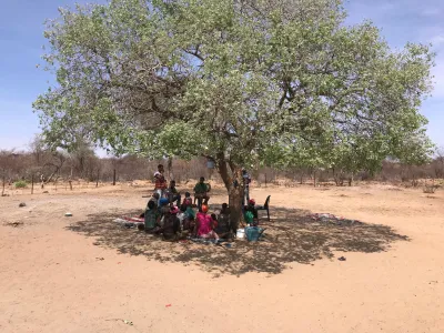 Image: the Ju|’hoan people in Namibia. Photo: Nic Bidwell image linking to Community Networks and Local Access Monthly Newsletter - Number 42
