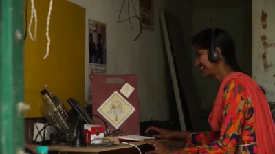 Image: Still from the short film COW - Community Owned Wireless Mesh, Karnataka, by Janastu Servelots (India), screened at the Routing for Communities Film Festival in 2021. image linking to Enabling digital inclusion for the most vulnerable in 2021
