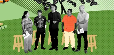 Illustration: Gustavo Nascimento image linking to Five hopeful stories of community networks rethinking technologies from our latest podcast