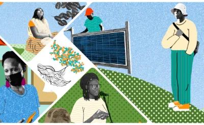 Illustrations: Gustavo Nascimento and Cathy Chen image linking to Community networks newsletter: Challenging the digital divide around the world